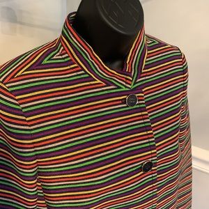 Talbots Striped Cotton Jacket Size 10